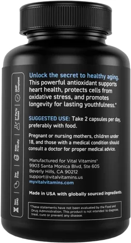 Vista 8 de Vitaminas Vitales Resveratrol, 600mg con 300mg Trans-Resveratrol
