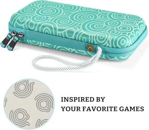 Vista 8 de FUNLAB Switch - Funda compatible con Nintendo SwitchOLEDLite para fanáticos de Zelda, funda de transporte portátil para Switch con 10 ranuras