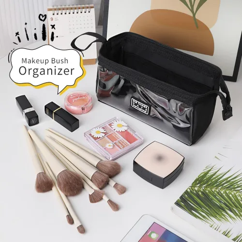 Vista 7 de iSuperb Estuche para lápices de gran capacidad, estuche organizador simple para adultos (negro)