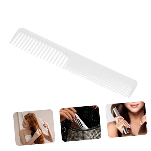 Vista 8 de SOLUSTRE Peine de dientes finos y dientes anchos, peine profesional para corte de pelo, peine de corte de peluquería especial antiestático peine