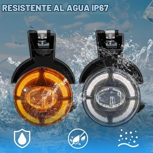 Vista 4 de Luces antiniebla LED y DRL para compatibles con Dodge Dakota 1997 1998 1999 2000/Dodge Durango 1998-2000, un par de luces antiniebla delanteras