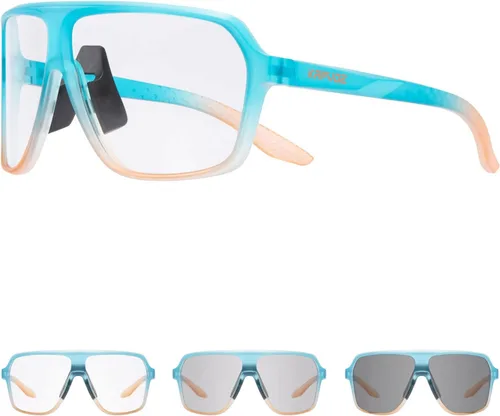 Vista 11 de KAPVOE Gafas de ciclismo fotocromáticas para hombres y mujeres, gafas de sol deportivas MTB para ciclismo, protección UV