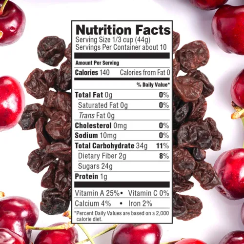 Vista 4 de Roland Foods Cerezas secas, procedentes de los Estados Unidos, bolsa de 16 onzas