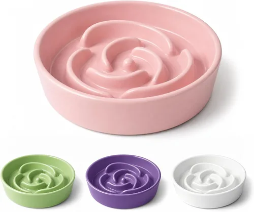 Vista 12 de TRUVIC Recipientes de alimentación lenta para perros de cerámica, tazón de rompecabezas de alimentación lenta de 1.5 tazas para perros que comen