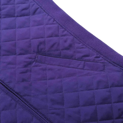 Vista 4 de Bienzoe Chaleco liviano sin mangas, acolchado, con cierre, casual, para mujeres con laterales elásticos.