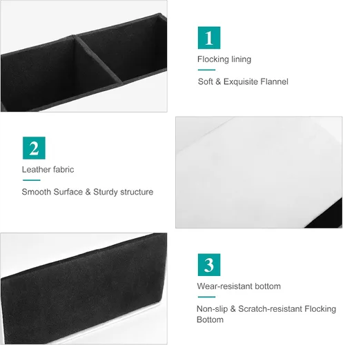 Vista 8 de Yorkshire Terrier - Lindo soporte para bolígrafos de cuero para perros Yorkie para lápices, cajones de almacenamiento de escritorio, organizador