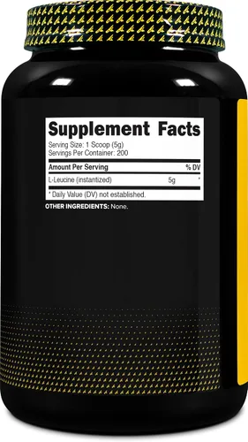 Vista 4 de Primaforce L-leucina en polvo puro 2.2 lbs (2.2 libras) - Sin OMG, sin gluten, 200 porciones