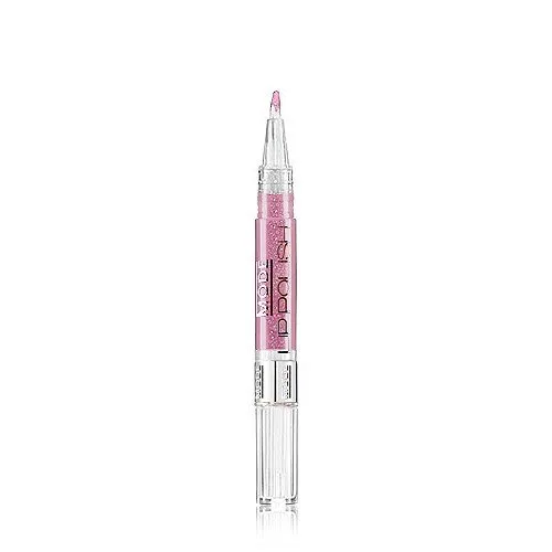 Vista 3 de MODE - Esmalte de labios, 05 onzas líquidas, DELICATE (Melocotón con perla dorada) Brush On Intense Shine Lip Gloss Pen, color cremoso de cuerpo