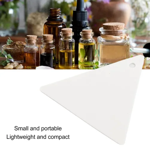 Vista 3 de 100 tiras probadoras de perfume, tiras de prueba de fragancia desechables en forma de triángulo, tiras de fragancia para fragancias, aromas, aceites