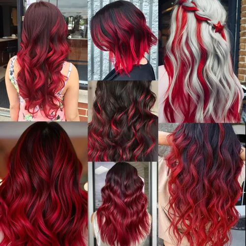 Vista 6 de 16 extensiones de cabello sintético rizado y ondulado con clip, para niñas y mujeres, coloridos resaltados para fiestas, cosplay, festival, regalo