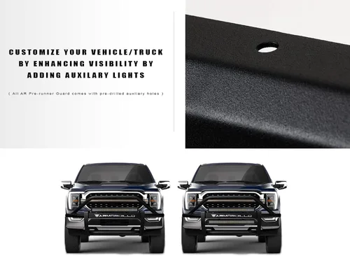 Vista 7 de Armordillo 8714164 AR Pre-Runner Style Modular Parachoques Protector - Negro Mate Compatible con Dodge Ram 2500/3500 2010-2018