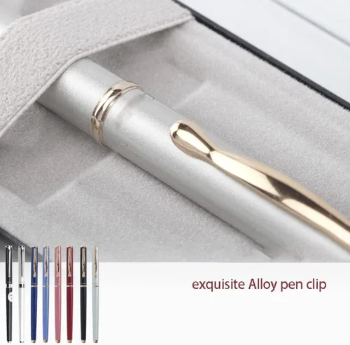 Vista 3 de Elegante pluma estilográfica, impresionantes bolígrafos de lujo de 0.020 in, punta fina de acero inoxidable, diseño clásico, pluma de escritura