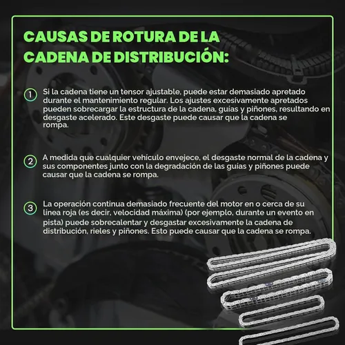 Vista 5 de SCITOO Kit de cadena de distribución para 2001 2004 TK8010M389 para Chevy Tracker para Suzuki Grand Vitara XL-7 2.5L 2.7L