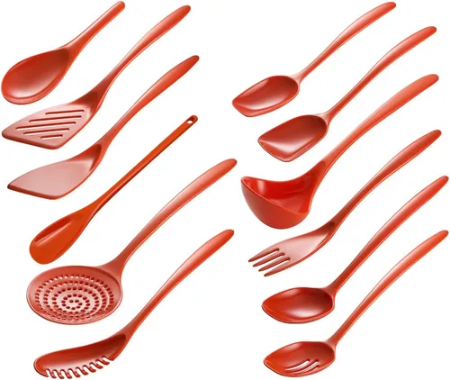 Vista 4 de Hutzler Cook & Serve - Utensilios de melamina, color negro, juego de 12