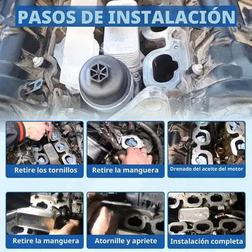 Vista 7 de MITZONE - Carcasa de filtro de aceite compatible con 2005-2014 Volkswagen Beetle Golf Jetta Rabbit Passat Audi TTRS 2.5L Reemplaza 07K115397D
