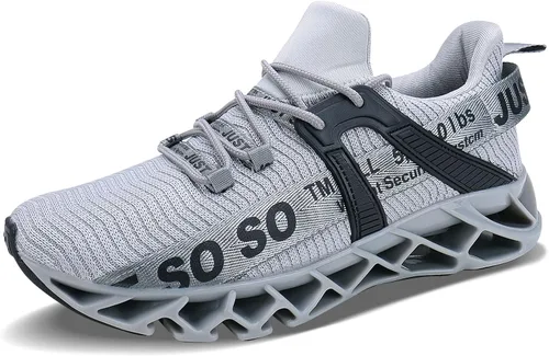 Vista 3 de COKAFIL - Zapatos de correr para hombre, tenis atléticos con bordes para caminar
