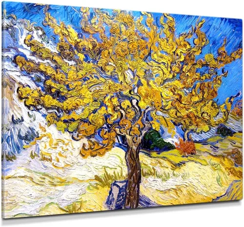Vista 63 de Serie de pinturas de Vincent Van Gogh (favoritos). Reproducción de arte clásico de Van Gogh, impreso en lienzo, Algodón, Almond Blossom, 16x20