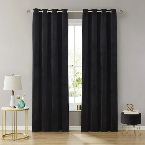 Vista 16 de HLC.ME Lopez - Paneles de cortinas de terciopelo con pestaña trasera y bolsillo para cortinero, para dormitorio y sala de estar, juego de 2 paneles
