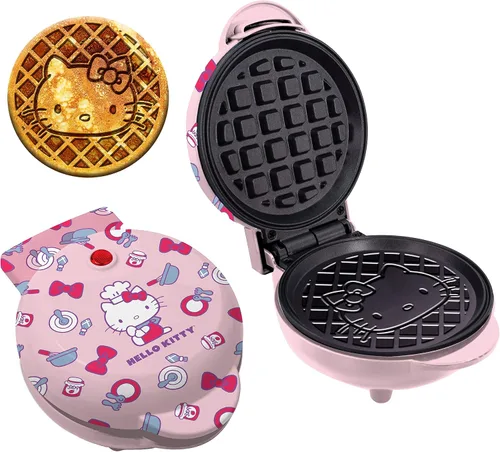 Vista 10 de Uncanny Brands Mini waflera Hello Kitty - Cocina con tu personaje favorito de gatito