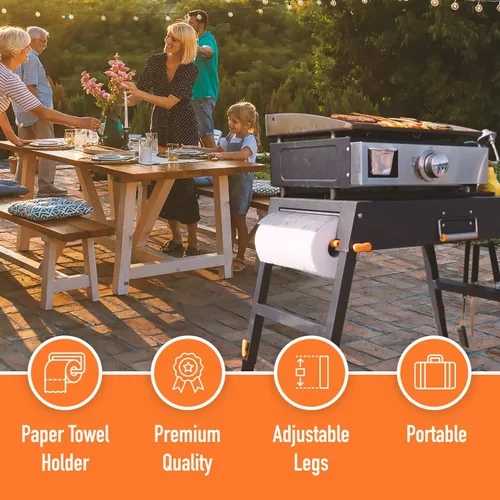 Vista 10 de Yukon Glory Mesa plegable para parrilla y soporte de parrilla Blackstone