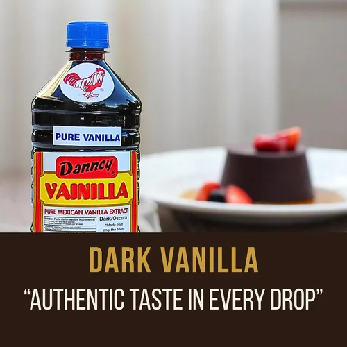 Vista 4 de Danncy Vanilla Dark 33.8 fl oz (1 L) - Auténtico sabor a vainilla mexicana para hornear y postres