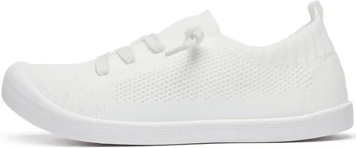 Vista 7 de ALTOCIS Women's Knit Slip On Sneakers Ladies Elastic LowTopFlats Lightweight Breathe Mesh Fashion Sneakers Cute Flying Woven Loafers