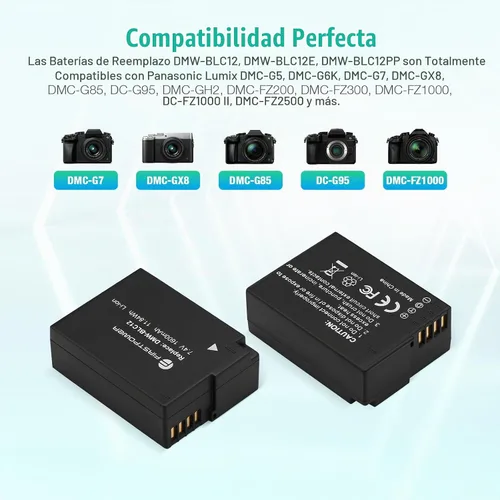 Vista 3 de FirstPower DMW-BLC12 DMW-BLC12PP Batería y cargador USB de doble ranura Kit