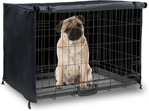 Vista 10 de Funda para jaula de perro de 24 pulgadas, Oxford impermeable 600D