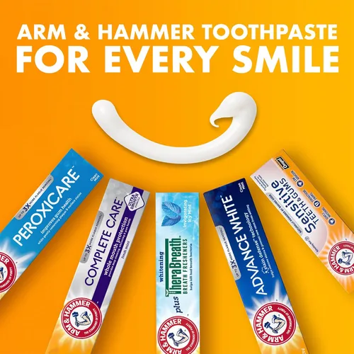 Vista 14 de ARM & HAMMER Advance White Pasta de dientes, Pasta de dientes blanqueadora de bicarbonato de sodio con Tecnología de Defensa contra Manchas y Flúor