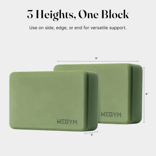Vista 4 de WeGym Yoga blocks with Anti-Slip, Comfortable Grip, Sturdy Sides for Secure Workouts at Home, for Yoga, and Pilate Training