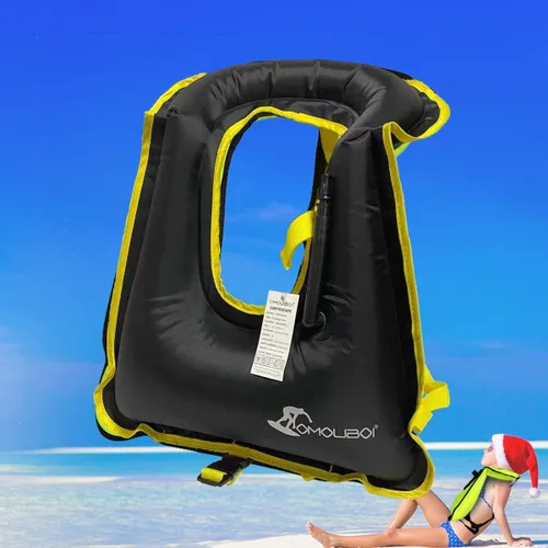 Vista 7 de Chaleco de esnórquel para adultos, chaleco de natación inflable para mujeres/hombres, chalecos de natación para kayak, remo, pesca, surf, esnórquel