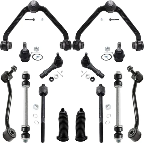 Vista 135 de Detroit Axle - Kit de suspensión frontal de 15 piezas para Jeep Grand Cherokee 99-04 1999 2000 2001 2002 2003 2004, brazos de control superior e