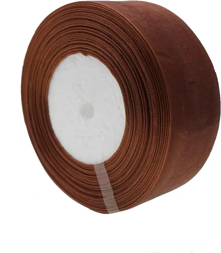 Vista 9 de Cinta de organza de 1 pulgada, 50 yardas, cinta transparente brillante para envolver regalos, decoración y manualidades (1 pulgada, 625039 negro)