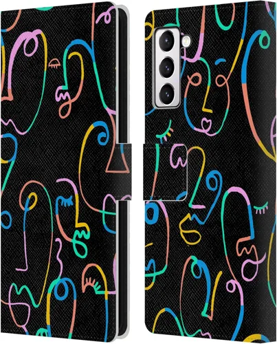 Vista 140 de Head Case Designs Officially Licensed Ninola Brushstrokes Multi Colorful Leather Wallet Case Compatible with Samsung Galaxy A07 4G