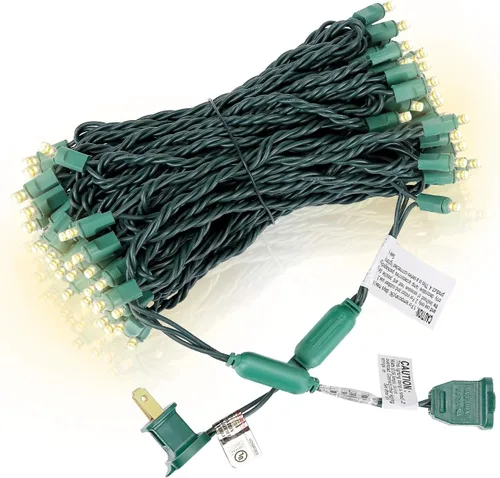 Vista 10 de 100 Unidades Luces LED de Navidad Aguamarina – 50 pies, luces de Navidad aguamarina de 5mm para exteriores de grado comercial, impermeables