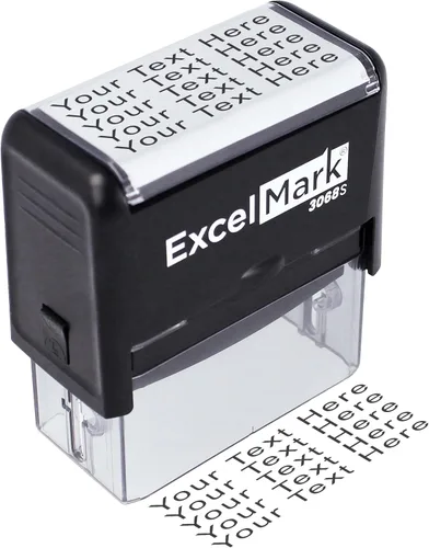 Vista 8 de ExcelMark Sello de goma personalizado, estampado limpio y fácil, sello autoentintado personalizado (mediano)