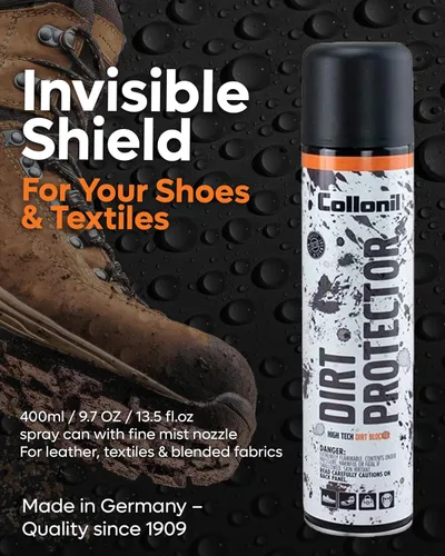 Vista 2 de Collonil Protector de suciedad XL – Spray protector de zapatos sin flúor 13.53 fl oz – Protector de zapatos blanco y protector de manchas para lona