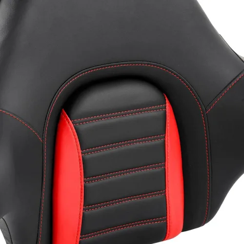 Vista 6 de TCT-MOTORPARTS Respaldo de pasajero envolvente recortado para Harley Touring Road King Road Street Electra Glide 2014-2023 Negro&Rojo Respaldo King