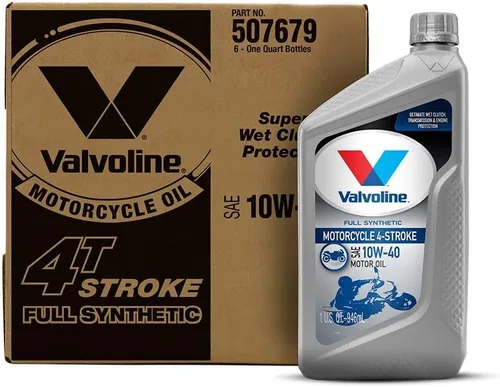 Vista 10 de Valvoline Aceite de motor de motocicleta de 4 tiempos 10W-40, 1 cuarto de galón