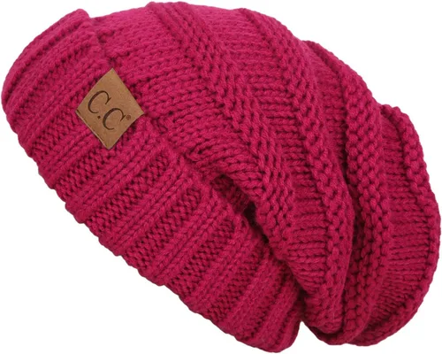 Vista 9 de Funky Junque Gorro de moda de punto trenzado de talla extragrande, grueso, abrigado, suave y holgado