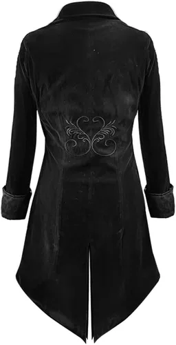 Vista 2 de Crubelon Chaqueta steampunk para hombre, gótica, medieval, victoriana, abrigo