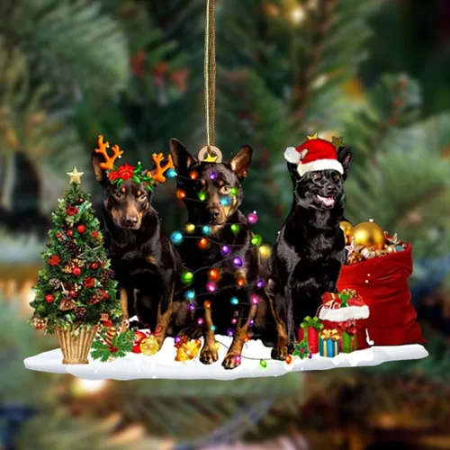Vista 70 de Nazenti Adorno de Navidad personalizado con amigos Affenpinscher – Adorno de perro personalizado para amantes de las mascotas, acrílico plano