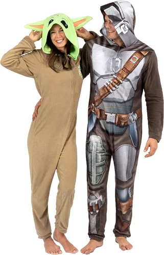 Vista 2 de STAR WARS Mandalorian and Grogu - Disfraz de pijama para hombre