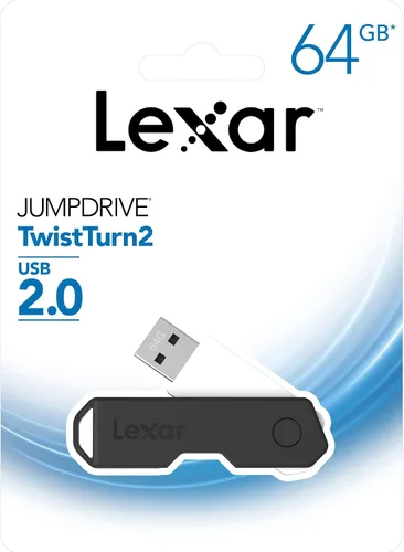 Vista 5 de Lexar JumpDrive TwistTurn2 - Unidad flash USB 2.0 de 128 GB, color negro (LJDTT2-128ABNABK)
