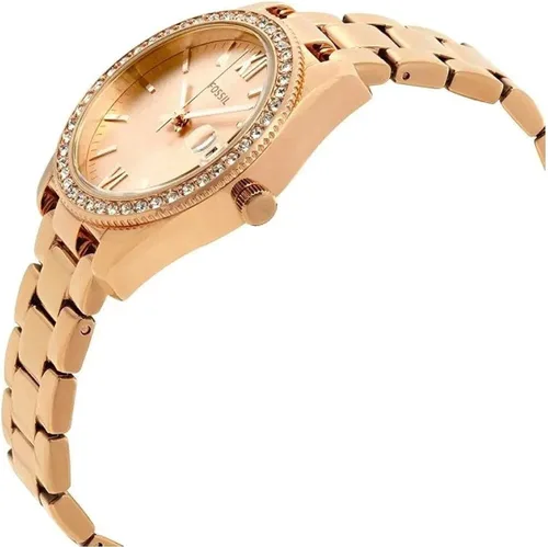 Vista 4 de Fossil Scarlette - Reloj de cuarzo de acero inoxidable para mujer