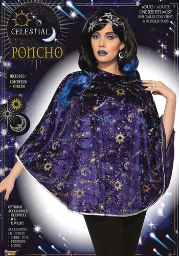 Vista 2 de Forum Novelties - Poncho para disfraz, Celestial, talla única, Celestial