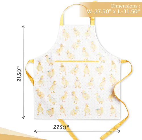 Vista 1064 de Maison d' Hermine Delantales para mujer con bolsillo, 100% algodón (27.50 x 31.50 pulgadas)