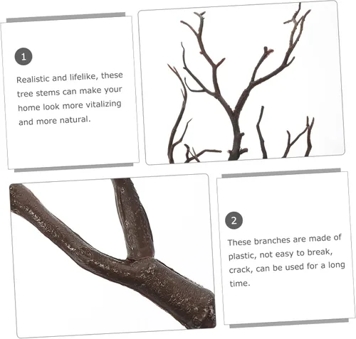 Vista 7 de 4 ramas de árbol de cuernos artificiales secas para decoración del hogar, Halloween, Navidad y rellenos de jarrones, ramas sintéticas para proyectos