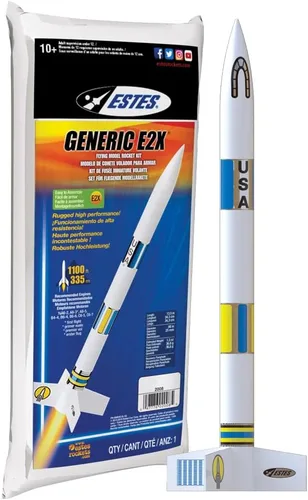 Vista 11 de Estes Kit genérico de construcción de cohetes E2X 2008, kit de modelo de cohete volador personalizable para principiantes a partir de 10 años