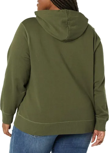 Vista 4 de Tienda Essentials - Sudadera con capucha de vellón de tela de toalla para mujer (disponible en tallas extragrandes)